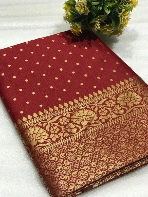 Maroon_Woven_Kanjivaram_Silk_Saree_with_Saree_Cover